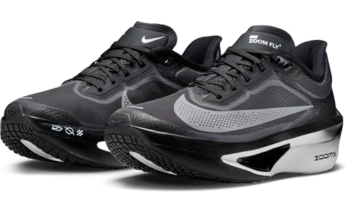 Nike Zoom Fly 6 Women's Road Racing Shoes (FN8455-001, Black/Light Smoke Grey/White) Size