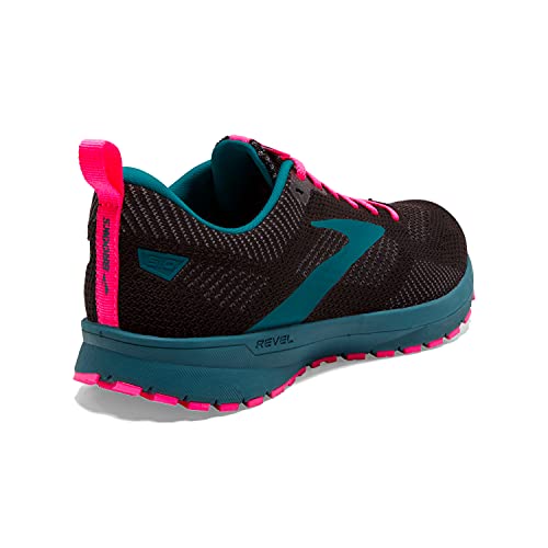 Brooks Women's Revel 5 Neutral Running Shoe - Black/Blue/Pink - 5.5