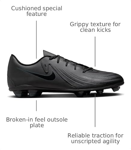 Nike Phantom GX II Club FG/MG (FJ2557-002, Black/Black-DEEP Jungle), Size 8