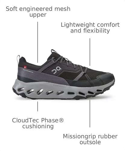 On Womens, Cloudhorizon Black/Alloy 7 Medium