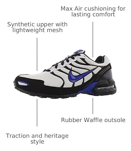 Nike Men's Air Max Torch 4, White/Hyper Blue-Black, 8.5