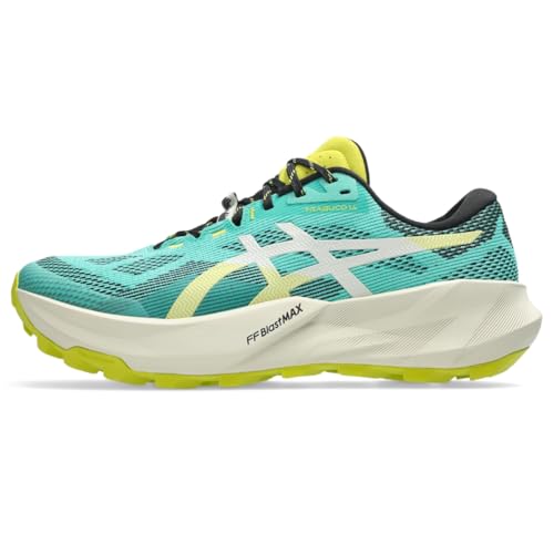 ASICS Men's Trabuco 14 Trail Running Shoes, 11.5, Aurora Green/Light DUST