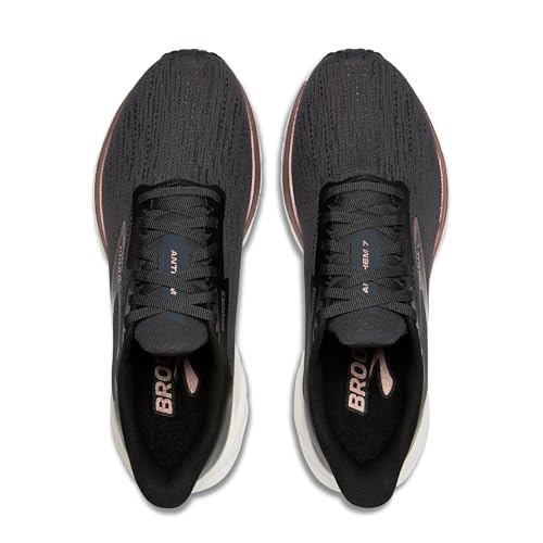 Brooks Women’s Anthem 7 Neutral Running Shoe - Black/Grey/Rose Gold - 11 Medium