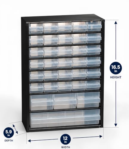 Raaco Steel Storage Cabinet, Standard 34-Drawer (C9-34) - Nuts & Bolts