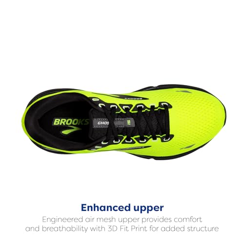 Brooks Men's Ghost 15 Neutral Running Shoe - Nightlife/Black/Ebony - 9 Medium