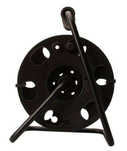 Woods Heavy Duty Metal Extension Cord Reel Stand, Holds up to 100 Ft 14/3 Cords, Black, 22849