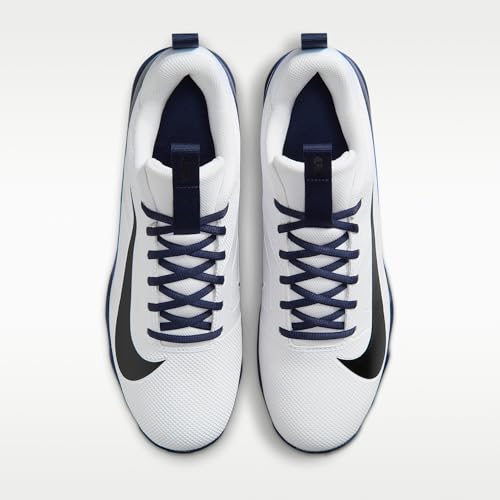 Nike Alpha Menace 4 Shark Football Cleats (White/Midnight Navy/Black) Size 7.5