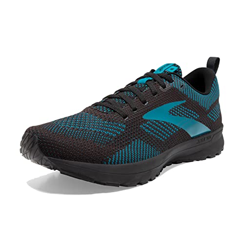 Brooks Men's Revel 5 Neutral Running Shoe - Black/Ebony/Crystal Teal - 11.5