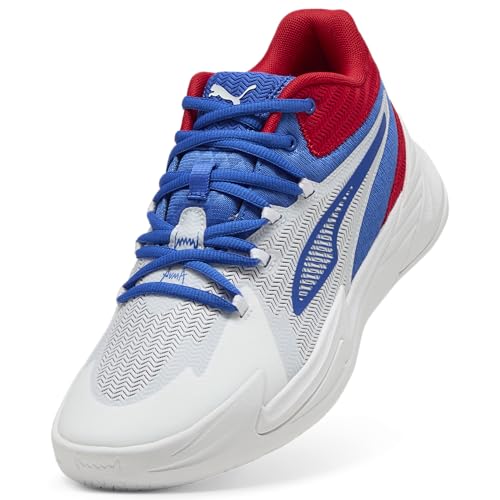 Puma Men's Dagger Basketball Shoes, White-Mountain Blue-for All Time Red AH25, 9