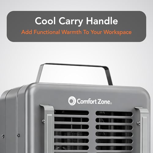 Comfort Zone Electric Portable Milkhouse Style Utility Space Heater with Adjustable Thermostat, Overheat Protection, and Safety Tip-Over Switch, Ideal for Garage or Greenhouse, 1,500W, CZ798