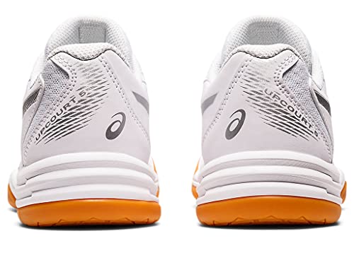ASICS Women's Upcourt 5 Volleyball Shoes, 9, White/Pure Silver