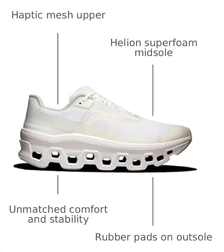 On Cloudmonster Void - Women's Casual Running Shoes (White/White) Size 8.5