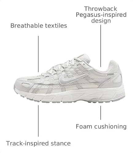 Nike P-6000 SE Women's Shoes (IF1756-100, Summit White/Vast Grey/Wolf Grey) Size 5