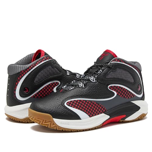 SHAQ Notix 2.0 Kids Basketball Shoes for Boys and Girls, High Top Youth Boys Sneakers Size 11-7 Little or Big Kid - Black/White, 3 Little Kid