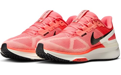 Nike Structure 25 Women's Road Running Shoes (DJ7884-800, Magic Ember/Sail/Apricot Agate/White) Size 8