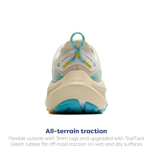 Brooks Women's Ghost Trail, Off-Road Running Shoe for Rugged Terrain - Sand/Star White/Golden Hour - 11 Medium