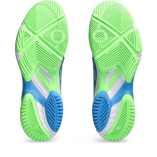 ASICS Men's Netburner Ballistic FlyteFoam 3 Volleyball Shoe, 8, Denim Blue/Waterscape