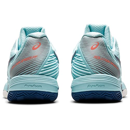 ASICS Solution Speed FF 2 Clay Tennis Shoes for Women - PU-Applied Upper - Supreme Bounce Clear Blue/Light Indigo 9 B - Medium