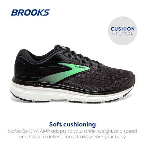Brooks Women's Dyad 11 Running Shoe - Black/Ebony/Green - 6 Medium