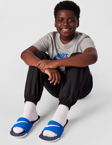 Nike Little/Big Kid's Kawa Slides, Game Royal/White-Thunder Blue-White, 7Y