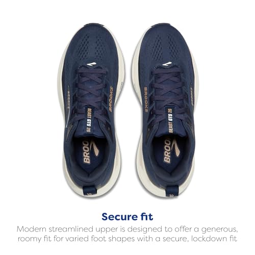 Brooks Men’s Beast GTS 26 Supportive Running & Walking Shoe - Peacoat/Indigo/Portabella - 12 Wide
