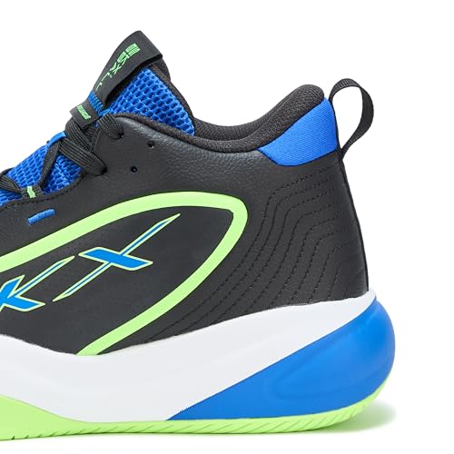Skechers Men's Basketball SKX League Sneaker, Black/Blue, 10