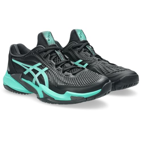 ASICS Men's Court FlyteFoam 3 Tennis Shoes, 10.5, Black/Aurora Green