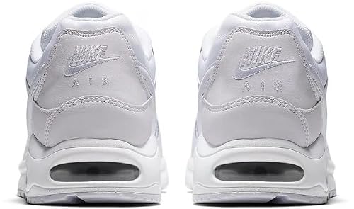 NIKE Boys' Air Max Command Running Shoes, White Metallic Silver White, 11 US
