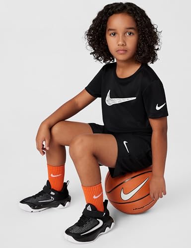 Nike Little Kid's Giannis Immortality 4 Basketball Shoe, Black/White-Wolf Grey, 2Y
