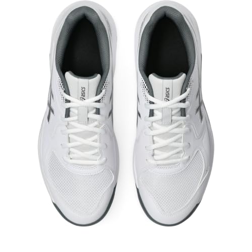 ASICS Men's Gel-Dedicate 9 Pickleball Tennis Shoes, 13, White/Gunmetal