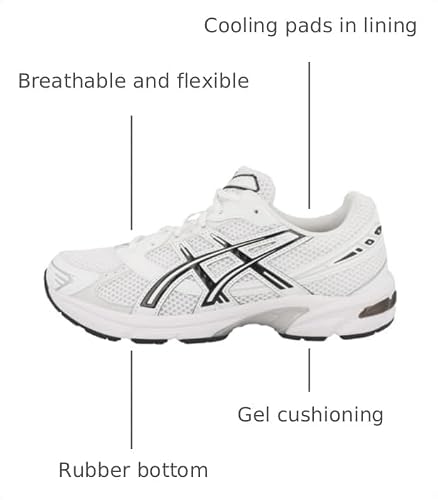 Asics Gel - 1130 White / Black 1201B019-100 Men's Size 9 Medium