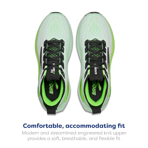 Brooks Men’s Glycerin GTS 23 Supportive Running Shoe - White/Phantom/Green Gecko - 11 Medium