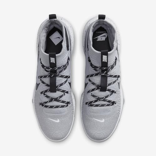 Nike Alpha Huarache NXT MCS Men's Baseball Cleats (DJ6519-003, Wolf Grey/White/Pure Platinum/Dark Smoke Grey) Size 12