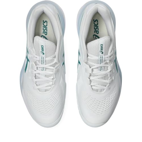 ASICS Men's Gel-Resolution X Tennis Shoes, 10.5, White/Pitch Green