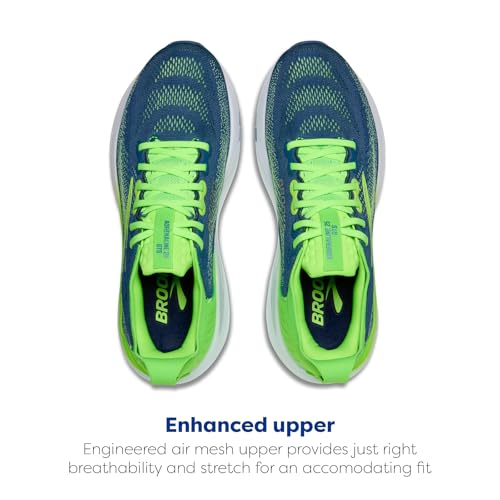 Brooks Men’s Adrenaline GTS 25 Supportive Running & Walking Shoe - Green/Moonlight/Phantom - 7 Medium