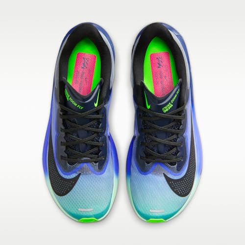 Nike Zoom Fly 6 Glam Women's Road Racing Shoes (Dark Obsidian/Racer Blue/Emerald Rise/Black) Size 6.5