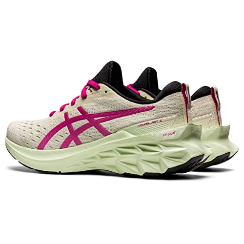 ASICS Women's NOVABLAST 2 Running Shoes, 11, Birch/Pink Rave