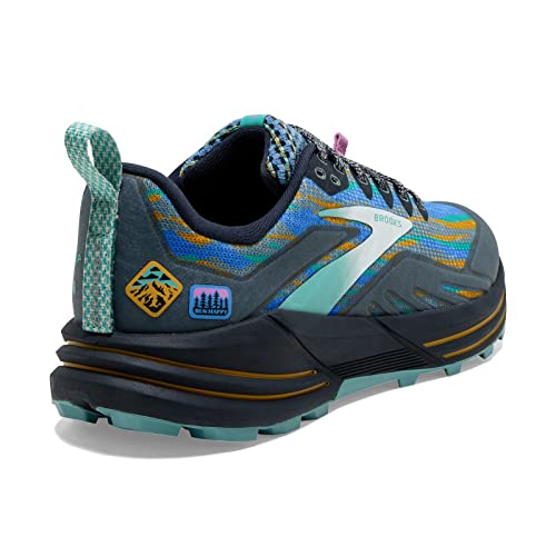 Brooks Women's Cascadia 16 Trail Running Shoe - Eclipse/Marina/Chalk - 8.5 Medium