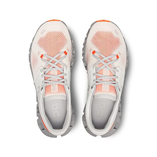 On Women's Cloud X 3 Sneakers, Ivory/Alloy, 9 Medium US