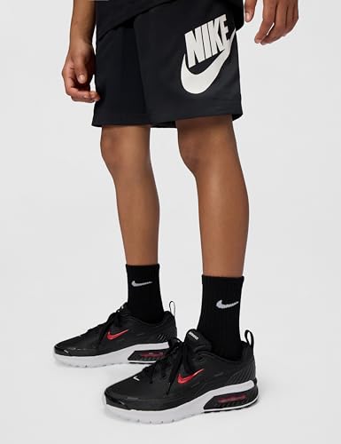 Nike Little Kids' Air Max Bia Shoes, Black/University Red-White-Anthracite, 2Y