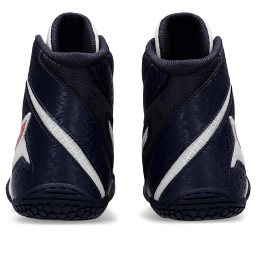 ASICS Men's MATCONTROL 3 Wrestling Shoes, 9.5, White/Classic RED