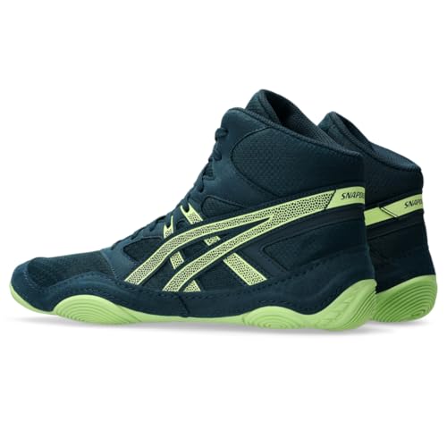 ASICS Men's Snapdown 4 Wrestling Shoes, 8.5, Tranquil Teal/Lucid Yellow