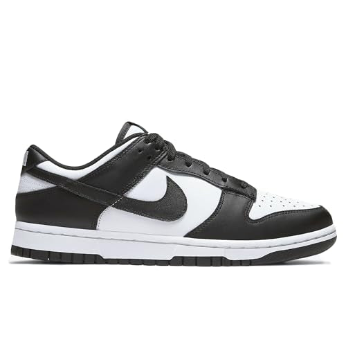 Nike Dunk Low Retro Mens Basketball Shoes, White Black White, 9.5 US