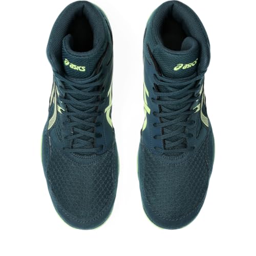 ASICS Men's Snapdown 4 Wrestling Shoes, 8.5, Tranquil Teal/Lucid Yellow