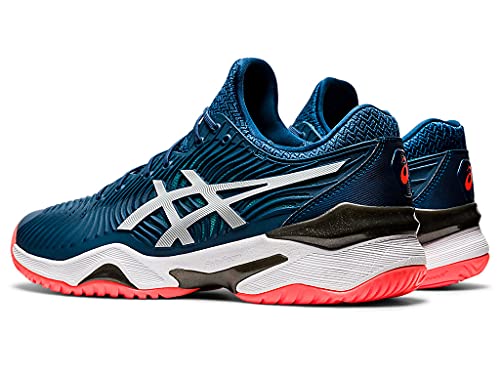 ASICS Men's Court FlyteFoam Tennis Shoes, 7, MAKO Blue/White