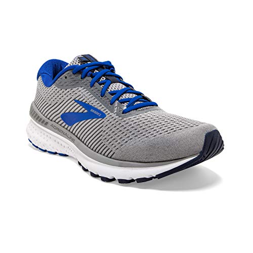 Brooks Mens Adrenaline GTS 20 Running Shoe - Grey/Blue/Navy - D - 11.0
