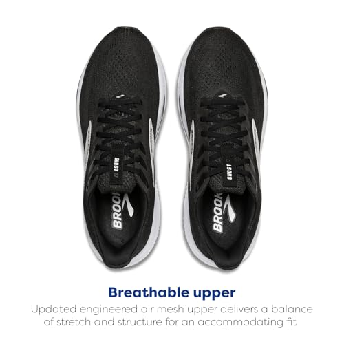 Brooks Women’s Ghost 17 Neutral Running Shoe - Black/Grey/White - 7.5 Medium