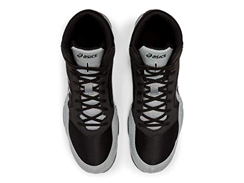 ASICS Unisex Snapdown 2 Wrestling Shoes, 10, Black/Silver