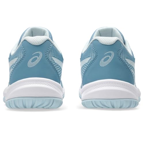 ASICS Kid's Upcourt 6 Grade School Volleyball Shoes, 5.5, SABA Blue/White