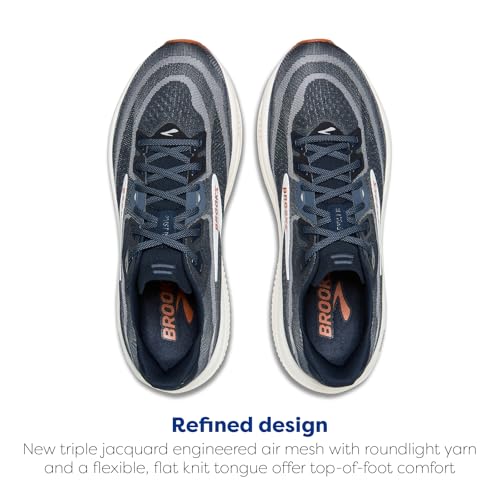 Brooks Men’s Ghost 18 Neutral Running & Walking Shoe - Navy Blazer/Red Earth/Blue - 10.5 Medium